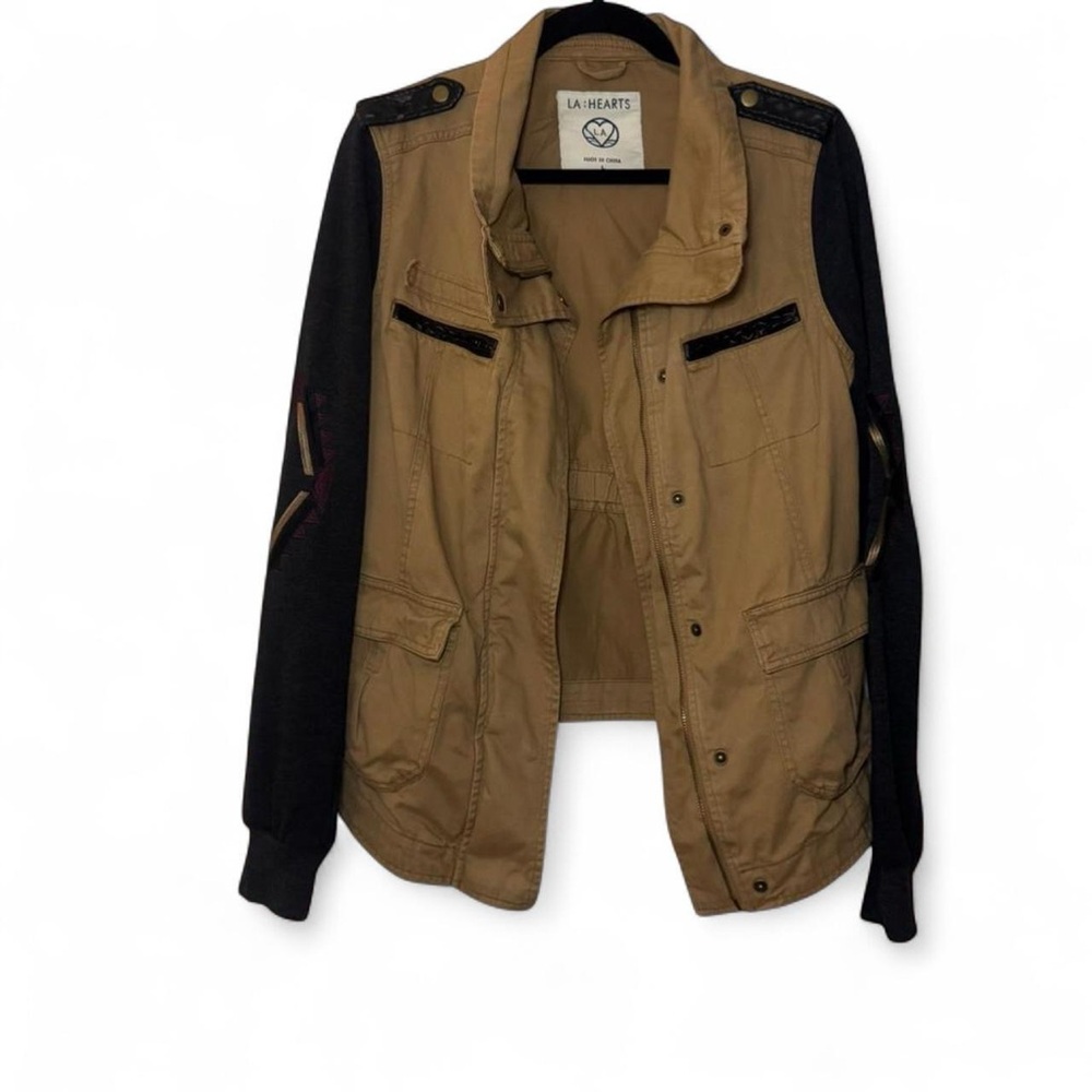 LA Hearts by PACSUN VTG 2010s Aztec Tribal Camel Utility Jacket — LARGE - Picture 4 of 8